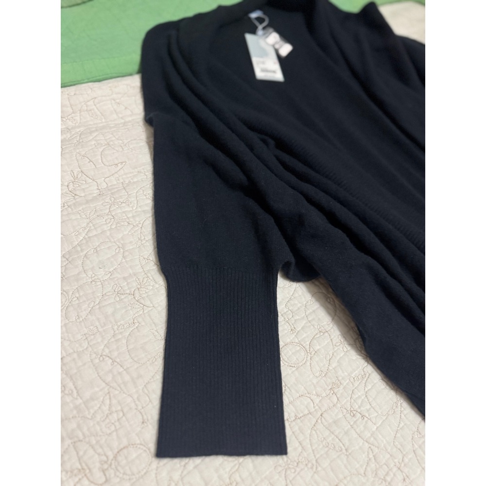 Antonio Melani Car Zoe Shawl 100% Cashmere Wrap Black L